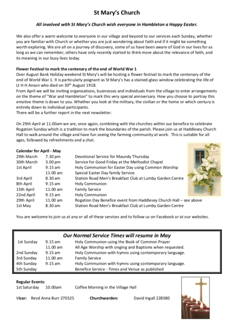 Newsletter Apr-May 18