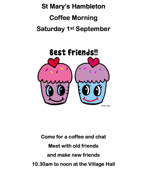 Coffee Morning 1 Sep 18
