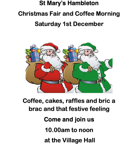 Christmas Fayre 1 Dec 18