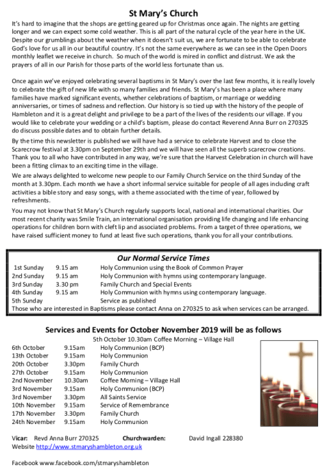 Newsletter Oct-Nov 19