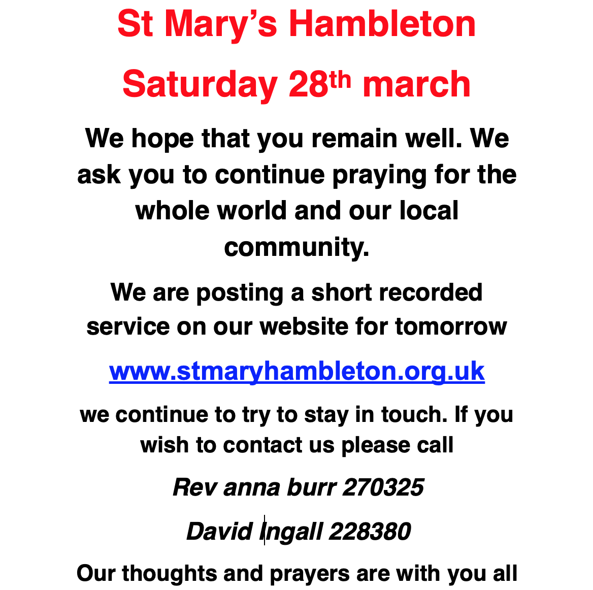 Service - 29March2020