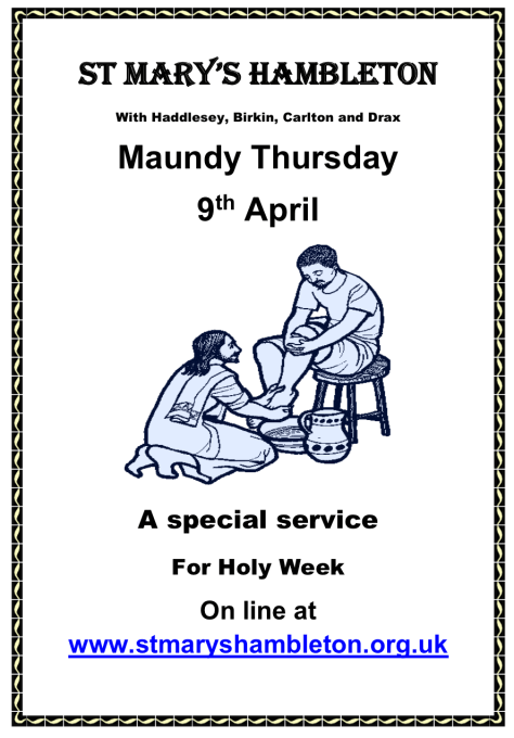 Maundy Thursday 9Apr2020