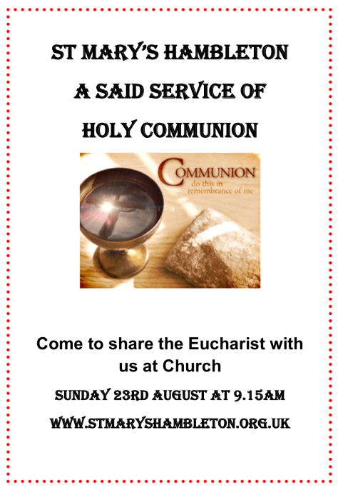 Notice - 23rd August 2020